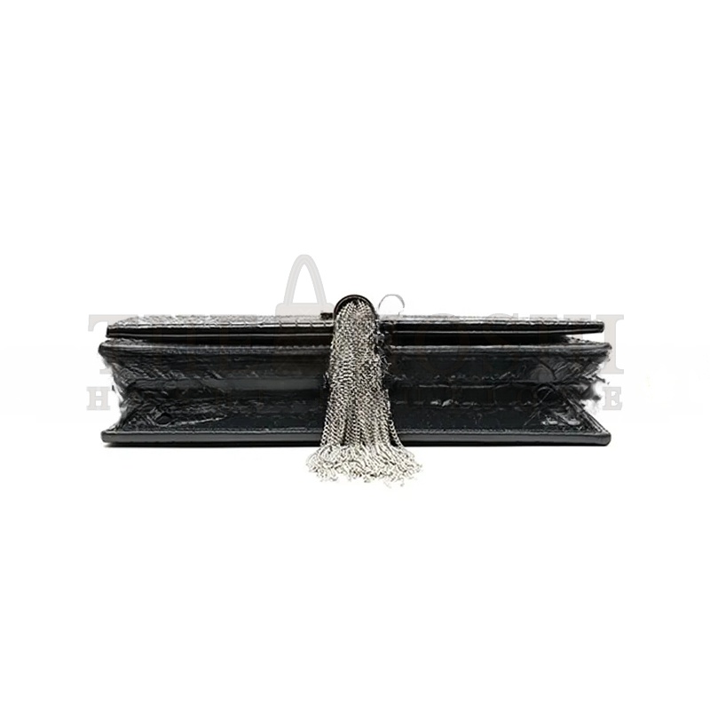 Y51 KATE MONOGRAM TASSEL CHAIN WALLET IN CALFSKIN CROCODILE EMBOSSED 452159DND1N1000 (19*12.5*4cm) Master Quality
